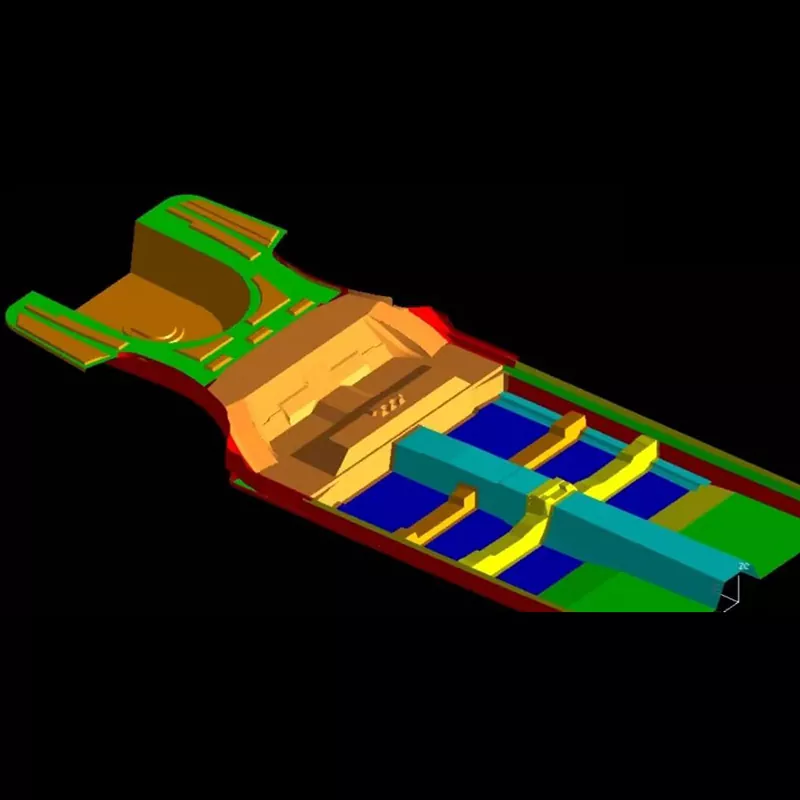 Matrice de ștanțare a ansamblului podelei auto