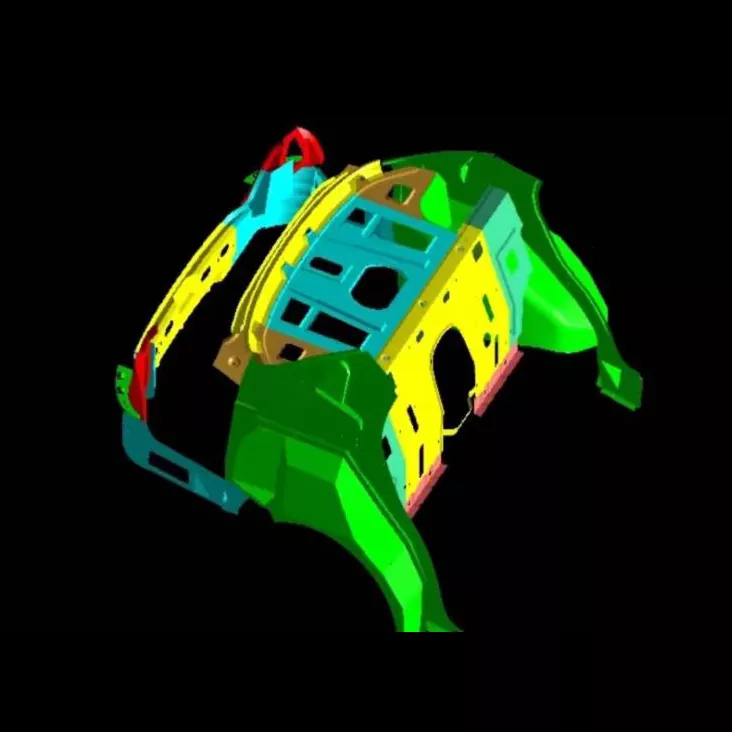 Matrice de ștanțare a ansamblului portbagajului auto
